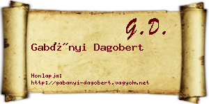 Gabányi Dagobert névjegykártya